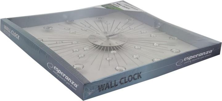 Actual product image Esperanza EHC002 Wall Clock Mechanical Wall Clock Round Stainless Steel (50 cm)