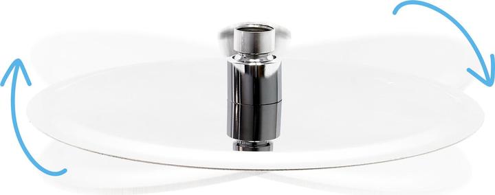 Actual product image Wiltec Rain Overhead Shower Head Round Stainless Steel Ultra Thin 25cm