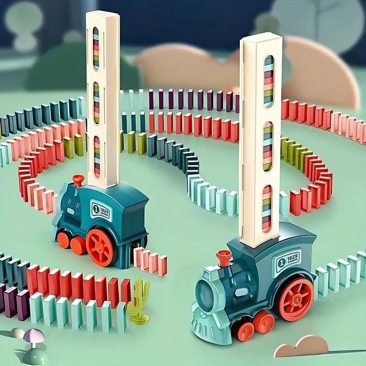 Actual product image Milkii Domino rally electric train