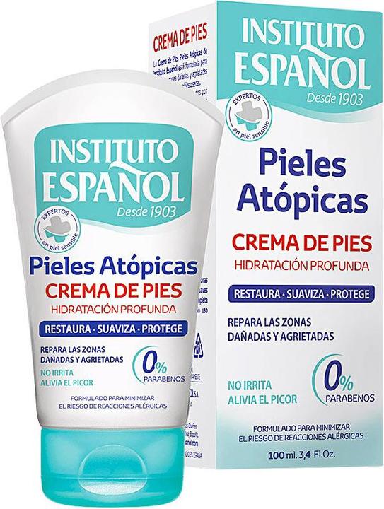 Instituto Español PIEL ATÓPICA crema hidratante y reparadora pies 100 ml (Fussdeodorant & -puder, 100 ml)