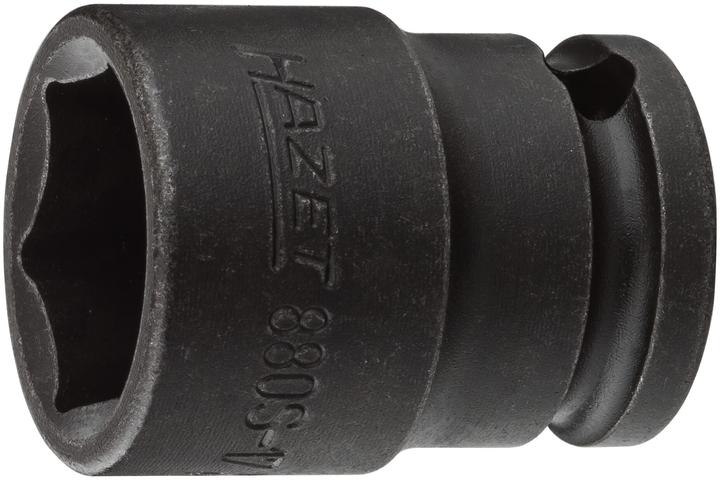 HAZET Impact socket ∙ hexagon 880S-17 ∙ Square, hollow 10 mm (3/8 inch) ∙ Outside hexagon traction … (17 mm)