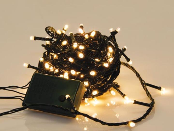 Actual product image Light Creations Sparkle Light LED - 8 m - 120 warm white lamps - green cable - modulator (8 m)