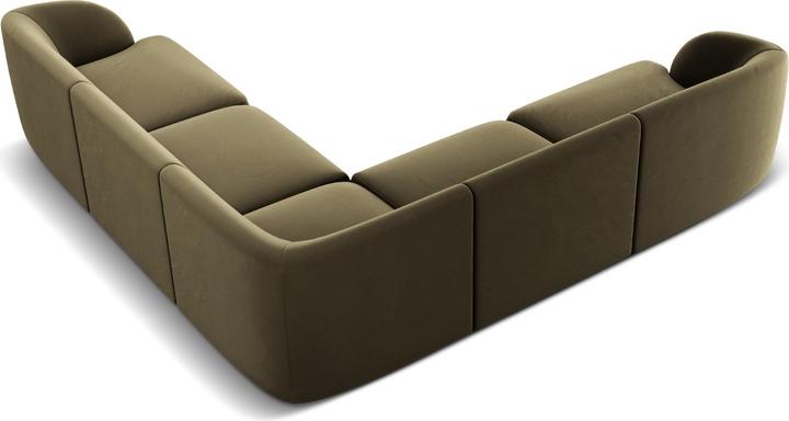 Image du produit Micadoni Canapé D'Angle Symétrique En Velours, "Miley", 5 Places, 255x255x70Fabriqué en Europe (Canapé d'angle)