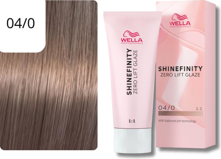 Image du produit Wella Shine Finity 04/0 brun moyen naturel 60 ml (04, 0 - Espresso naturel)