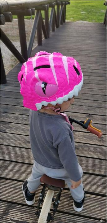 Actual product image Crazy Safety Dino Bicycle Helmet - Pink (100201-05-01) (49 - 55 cm)