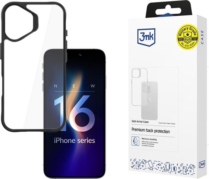 Produktbild 3MK SatinArmor+ Case iPhone 16 Plus Military Grade (Apple iPhone 16 Plus)