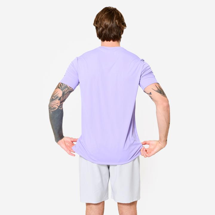 Produktbild Domyos Men's Short-Sleeved Crew Neck Breathable Fitness T-Shirt - Purple (XXL)