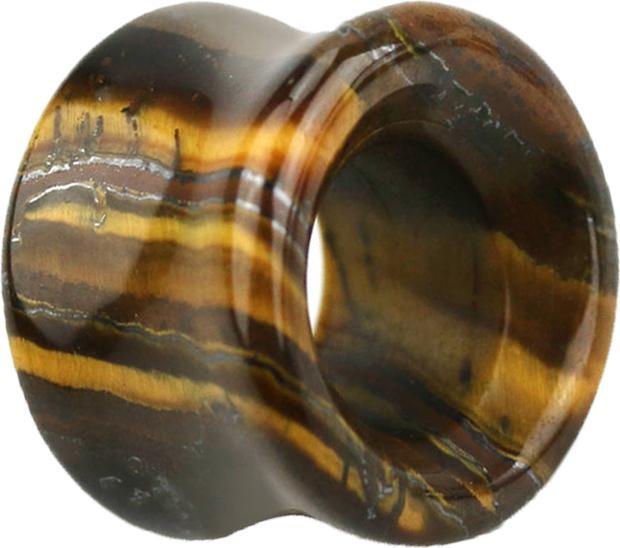 Immagine prodotto Star Piercing Tunnel svasato con pietra occhio di tigre (senza ottone, Mnerale)