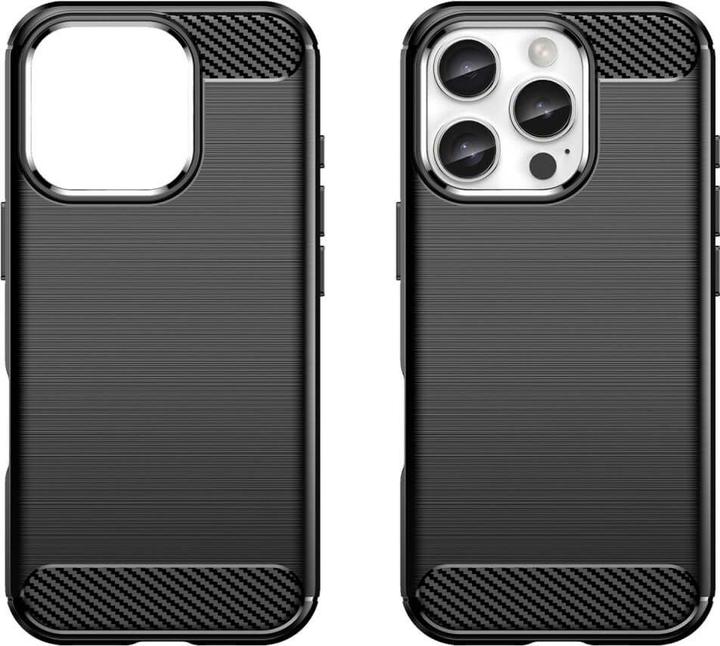 Actual product image Cover-Discount iPhone 16 Pro - Metal Carbon Look Case (Apple iPhone 16 Pro)