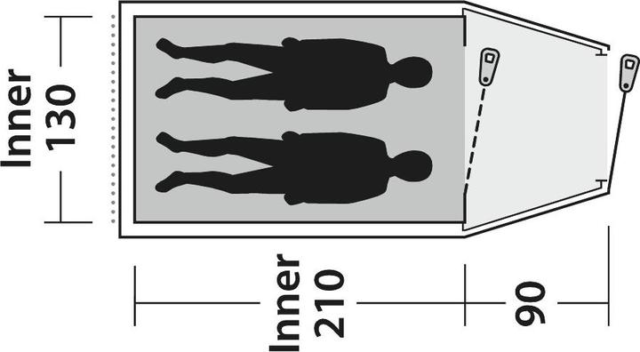 Image du produit Outwell Terre 2 (Tente tunnel, 3.60 kg, 2 personnes)