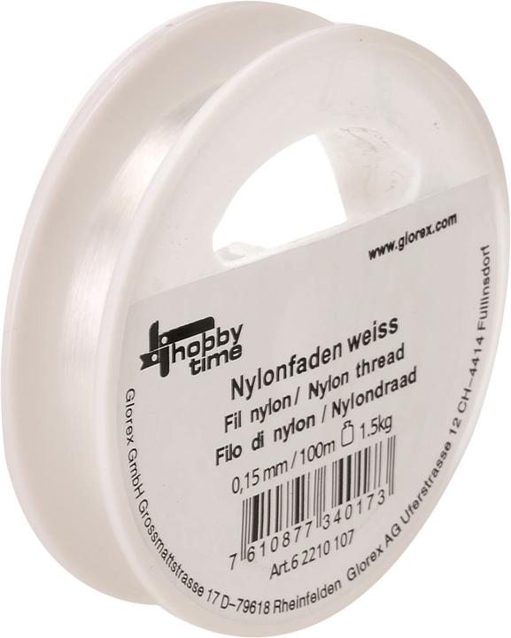 Productafbeelding Glorex Nylon draad wit 0,15mm 100m