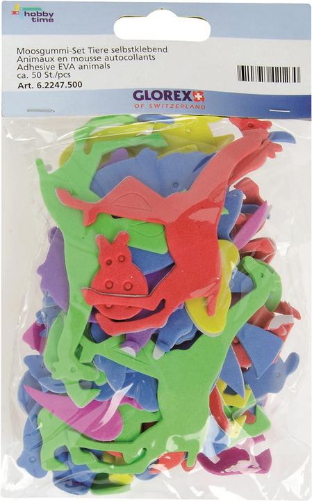 Glorex Moosgummi Set Tiere selbstkleb ca. 50 Stück