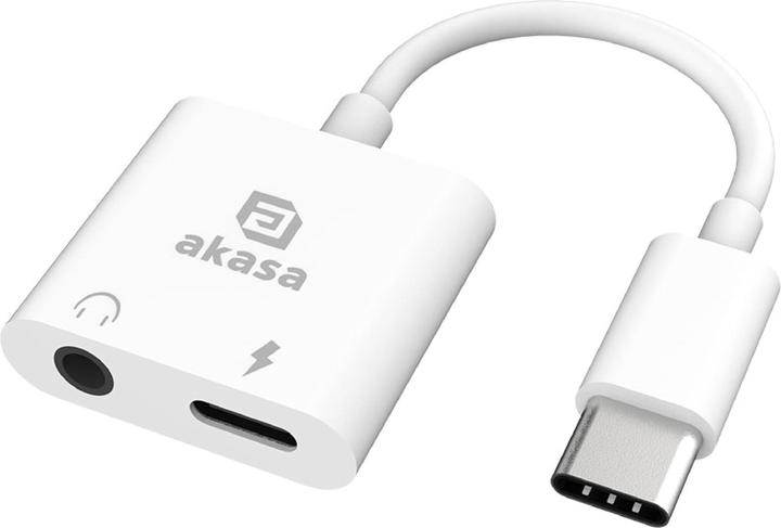 Image du produit Akasa - Type-C Headphone Jack &amp  Adaptateur de chargeur (8m, USB, Jack 3.5mm)
