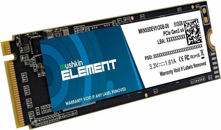Actual product image Mushkin SSD Element M.2 512GB PCIe Gen3x4 NVME (512 GB, M.2 2280)