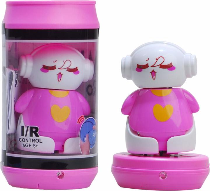 Produktbild Amewi Mini RC-Roboter IR rosa in Dose, 63x42x76 mm, 40 g, Batt. 2xAAA exkl., ab 5+