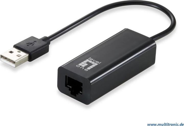 Actual product image LevelOne network adapter USB-0301 2.0 10 (USB 2.0, RJ45 (1x))