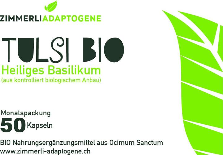 Actual product image Zimmerli Adaptogene Tulsi Capsules (BIO) 50 Capsules (1 Piece, Capsules, 25 g)