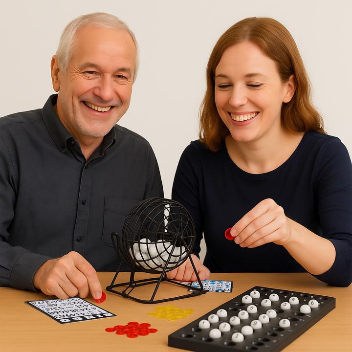 Image du produit Relaxdays Jeu de bingo avec tambour de tirage (Anglais)