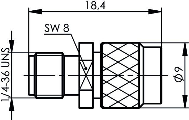 Produktbild Telegärtner Koax-Adapter SMA-Buchse (U/FTP, CAT7)