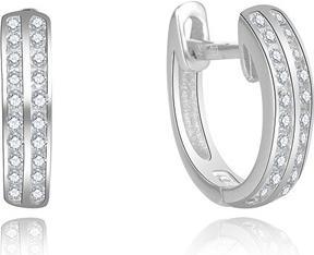 Beneto Playful silver earrings with clear zircons AGUC2697-W (L)