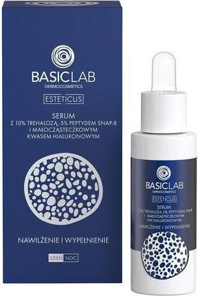 Actual product image BasicLab Esteticus Serum Moisturising And Filling Serum With 10% Trehalose. 5% Peptide Snap-8 And (30 ml)
