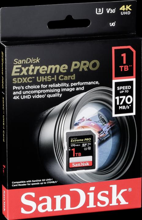 Actual product image SanDisk Extreme Pro (1000 GB, SDXC, U3, UHS-I)