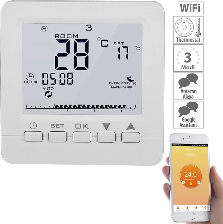 Immagine prodotto Revolt WLAN-Thermostat für Fussbodenheizung, kompatibel zu Alexa & Google Assistant