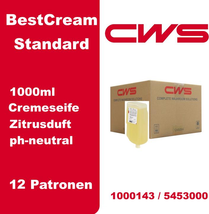 Actual product image CWS Liquid soap, pack of 12 bottles, 1 l each, standard, yellow. (Liquid soap, 1000 ml)