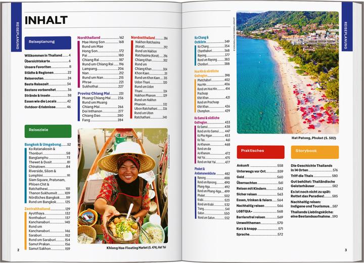 Produktbild Reiseführer Thailand (Deutsch, Michael Kohn, Tharik Hussain, Anirban Mahapatra, Ashley Harrell, Tim Bewer, Paul Harding, Daniel McCrohan, David Eimer, Barbara Woolsey, Olivia Pozzan, 2024)