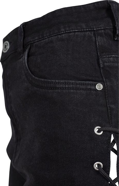 Actual product image Urban Classics Ladies Highwaist Denim Lace Up Shorts - 2202 (32)