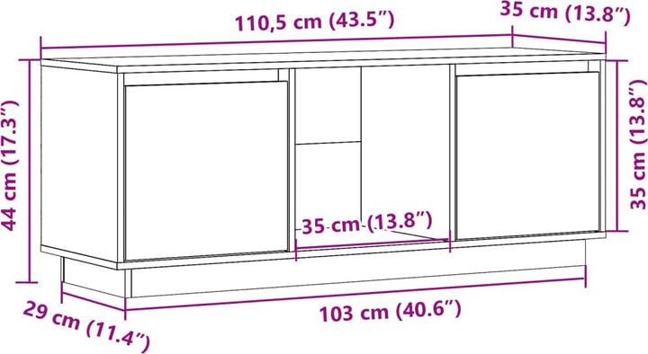 Produktbild VidaXL Vihaan (110.5 x 35 x 44 cm)