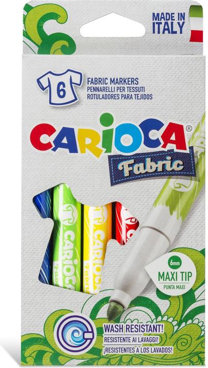 Produktbild Carioca Textilmarker Fabric (Mehrfarbig, 3 mm, 6 x)