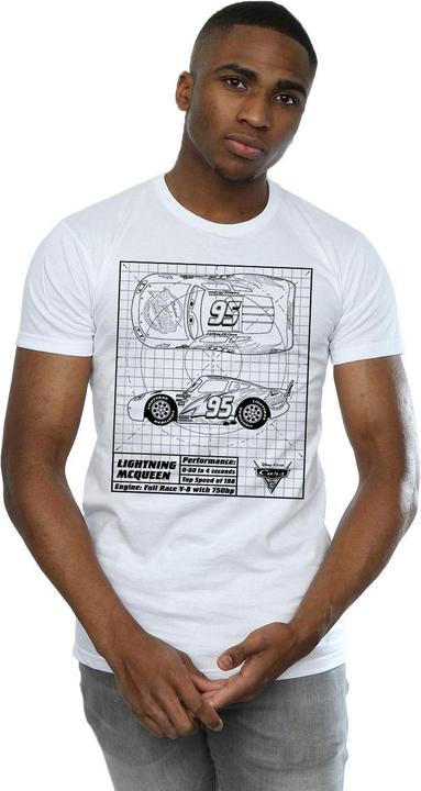 Immagine prodotto Cars Maglietta Saetta Mcqueen Planimetria Uomo (L)