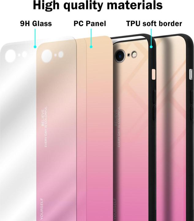 Immagine prodotto Cadorabo Copertura in vetro TPU 2 colori (Apple iPhone 7, Apple iPhone SE (seconda generazione))