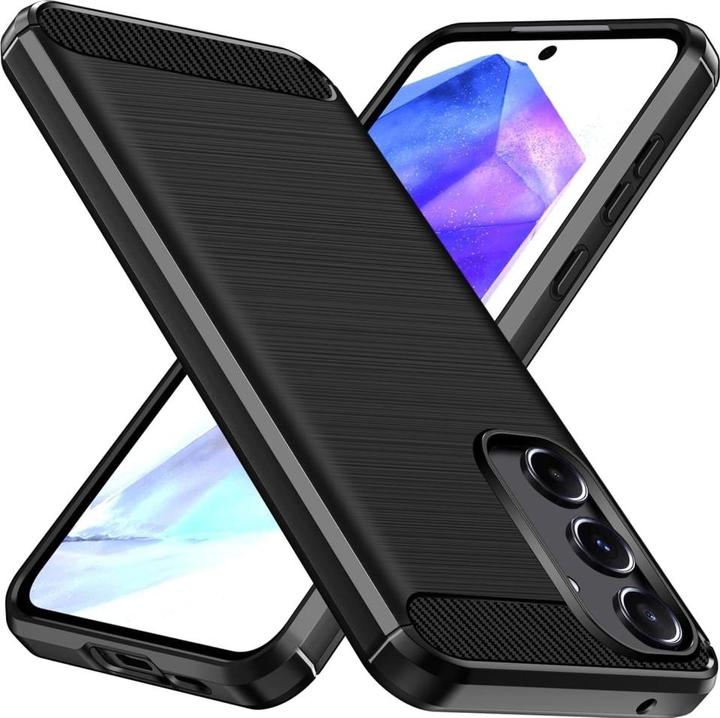 Screenguard Custodia morbida in carbonio spazzolato (Samsung Galaxy A55)