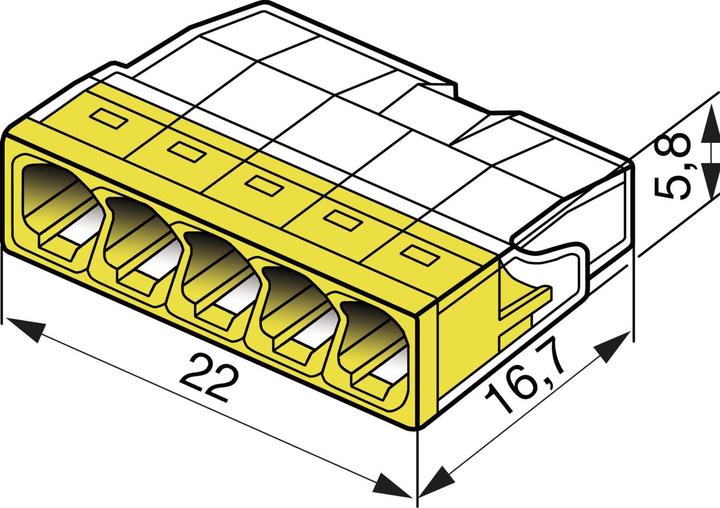 Produktbild Wago 5 Conductor Compact Pushwire Connector