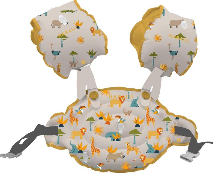 Nabaiji Kids progressive pool bracelets - Tiswim print savanna beige