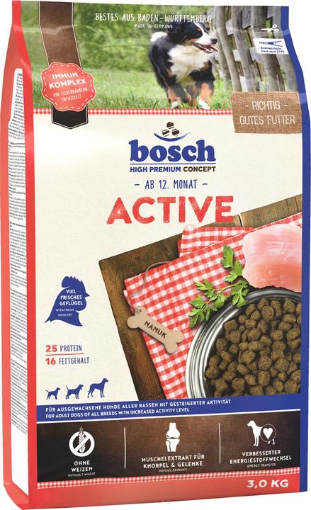 Produktbild Bosch Petfood Trockenfutter High Premium Active (Adult, 1 Stk., 3000 g)