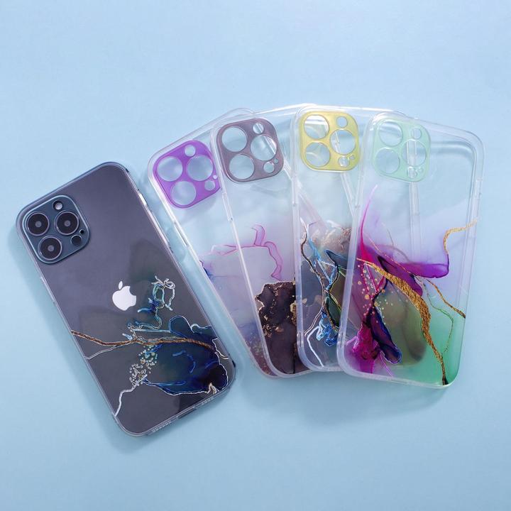 Actual product image Hurtel Marble Case for iPhone 12 Pro Gel Cover Marble Blue (Apple iPhone 12 Pro)