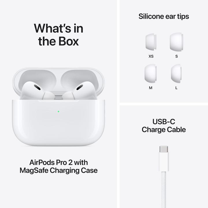 Actual product image Apple AirPods Pro (2nd Gen.) MagSafe USB-C (ANC, 6 h, Wireless)