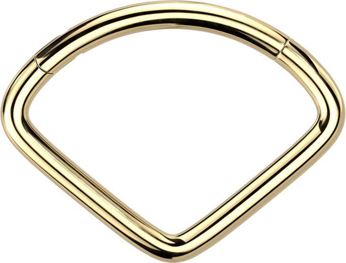 Produktbild Star Piercing Micro Segmentring klappbar vergoldet Fächer (ohne Messing, Titan G23)