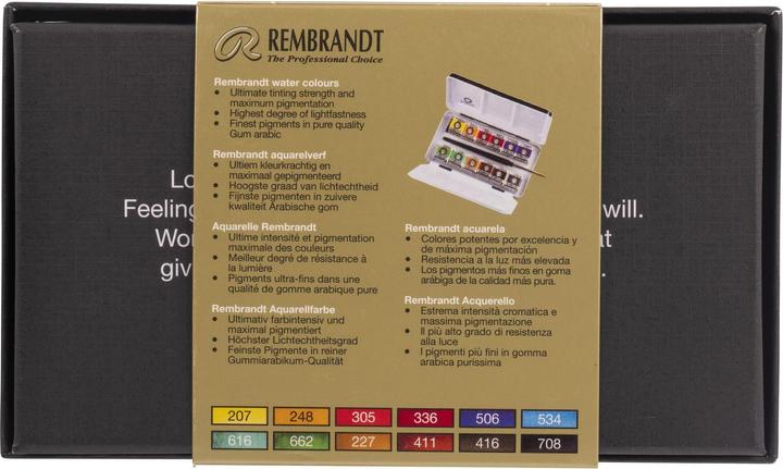 Image du produit Rembrandt Aquarelle Water colour box 12 godets, multicolore (Multicolore, 12 ml)
