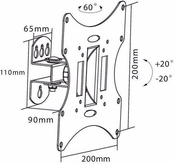 Produktbild Goobay EasyFlex M (Wand, 42", 30 kg)