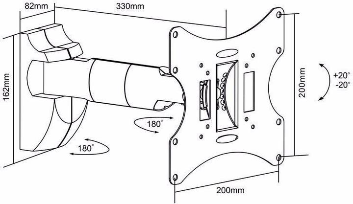 Immagine prodotto Goobay EasyScope M (Muro, 42", 30 kg)