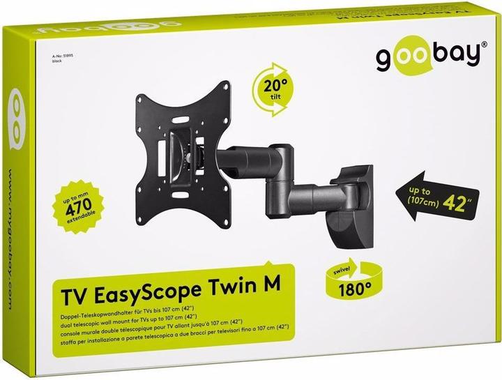 Produktbild Goobay EasyScope Twin M (Wand, 42", 30 kg)