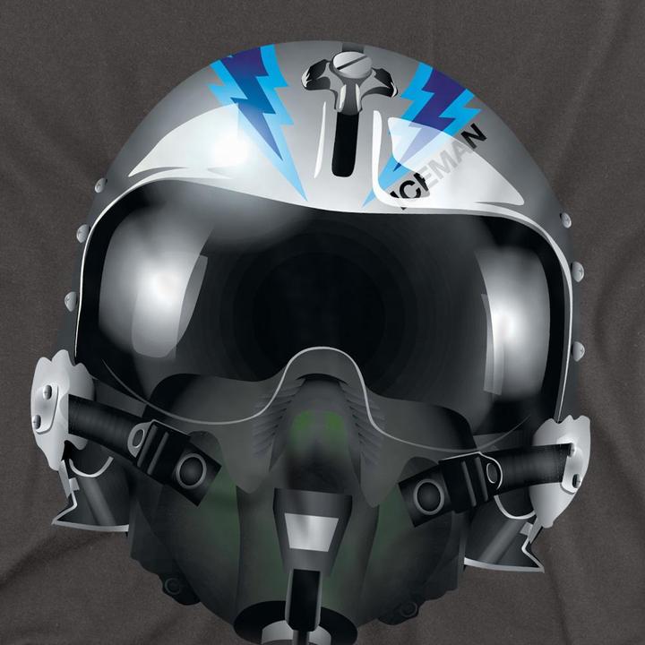 Actual product image Top Gun Unisex Adult Iceman Helmet T-Shirt (S)