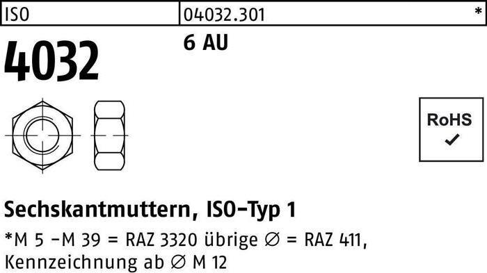 Actual product image Bufab Hexagon nut ISO 4032 M 2.6 6 Free cutting steel (M2.6)