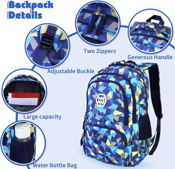 Image du produit Only-Bags.Store Sac à dos scolaire garçon Sacs d'école Sacs à dos ergonomiques pour enfants (12.90 l)