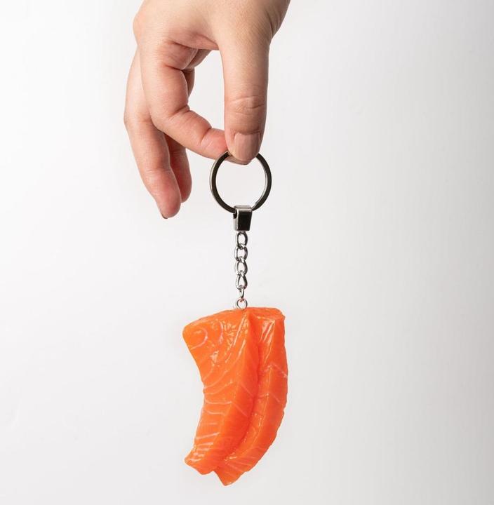 Actual product image Yumazing Salmon Sashimi key ring