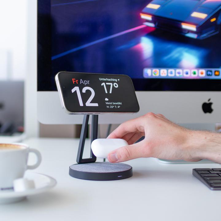 Immagine prodotto Xlayer Magfix Pro 2 In 1 Caricabatterie Wireless 15W Nero (15 W)